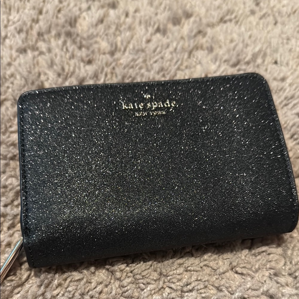 Kate Spade Black Glitter Wallet